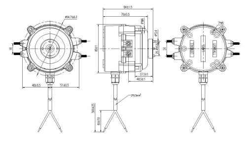 EC節能電機M08外形尺寸圖